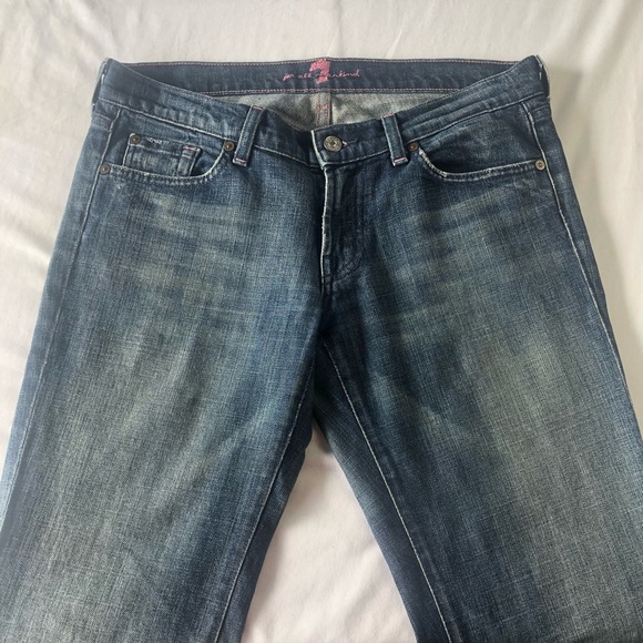 7 For All Mankind Womens jeans 30 Bootcut mid rise Blue Denim Casual Pants - Picture 4 of 12